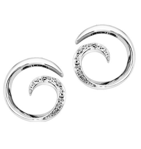 Silver Diamond Earrings / SER2026