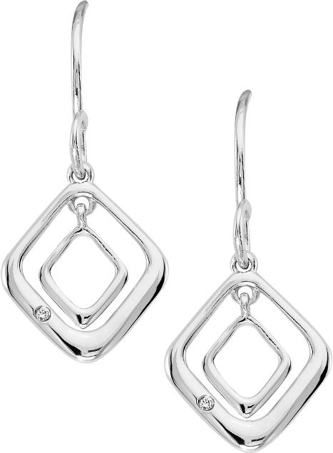 Silver Diamond Earrings / SER2037