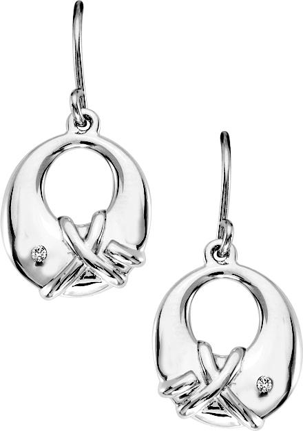 Silver Diamond Earrings / SER3007