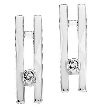 Silver Diamond Earrings / SER2024