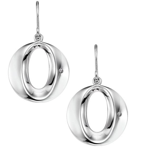 Silver Diamond Earrings / SER2004