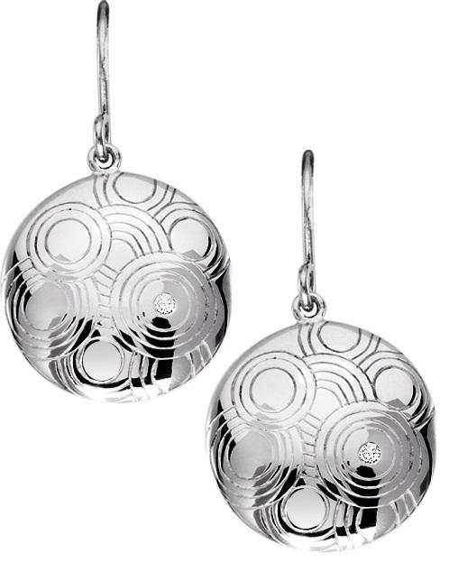 Silver Diamond Earrings / SER3002