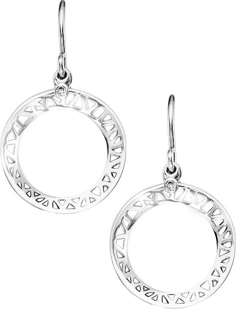 Silver Diamond Earrings. / SER2001