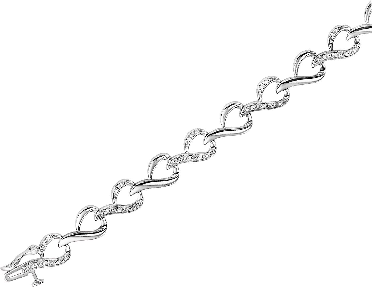 Silver Diamond Bracelet / FB1022A