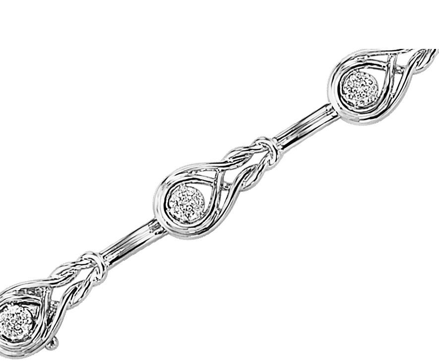 Silver Diamond Bracelet / FB1023