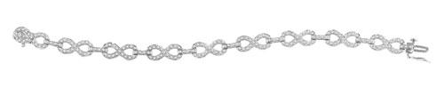 Silver Infinity Bracelet 1/5 ctw/FB1102