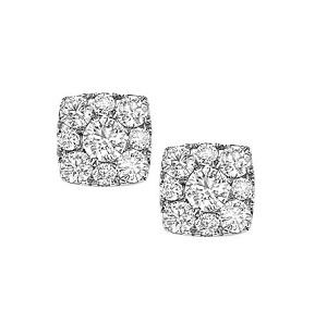 1 ctw Diamond Earrings in 14K White Gold /FE1097AW