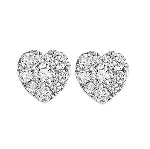 1 ctw Diamond Earrings in 14K White Gold /FE1099AW