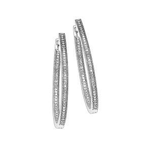 1/7 ctw Diamond Earrings in Sterling Silver / FE1127