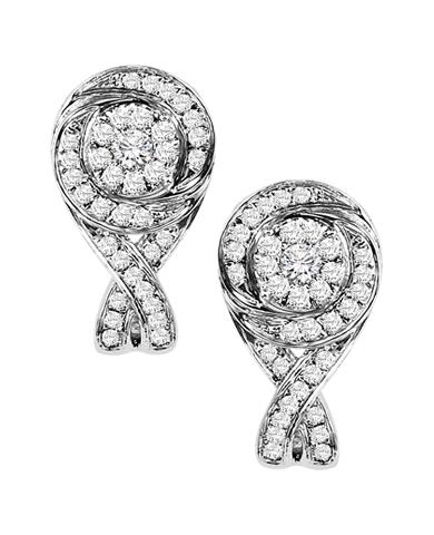 1/3 ctw Diamond Earrings in 10K White Gold / FE1143