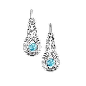 Blue Topaz Earrings in Sterling Silver / FE4053B
