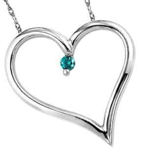 Silver & Blue Diamond Heart/FP1181