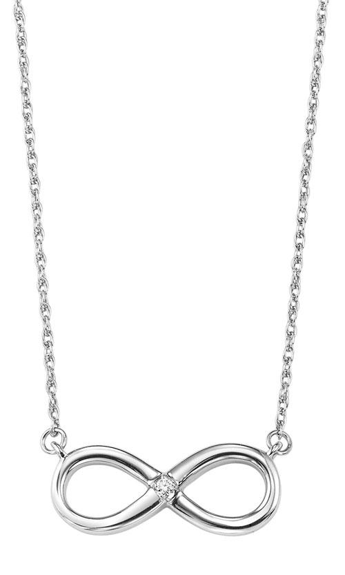 Silver Diamond Infinity Necklace/FP1292
