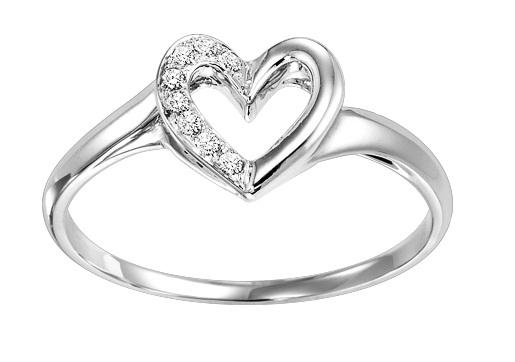Diamond Ring in 10K White Gold /FR1019