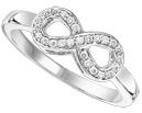 White Gold  Diamond Infinity Ring 1/4 ctw :  FR1390
