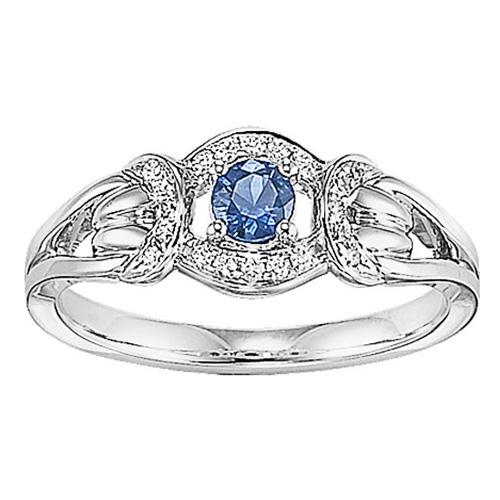 Sapphire & Diamond Ring set in 14K Gold