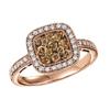 Brown and White Diamond Ring 5/8 ctw:FR4097P