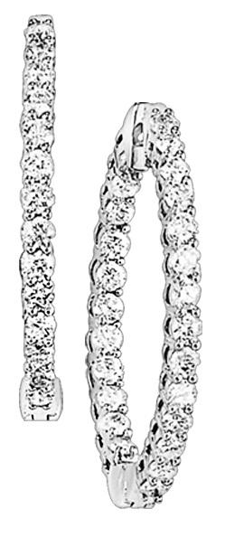 2 ctw Diamond Earrings in 14K White Gold /HDER093BW