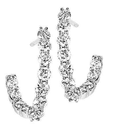 2 ctw Diamond Earrings in 14K White Gold / HDER122