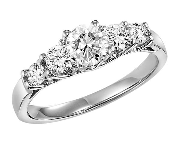 14K white gold Diamond Engagement Ring 1/2 ctw : HDR1468E