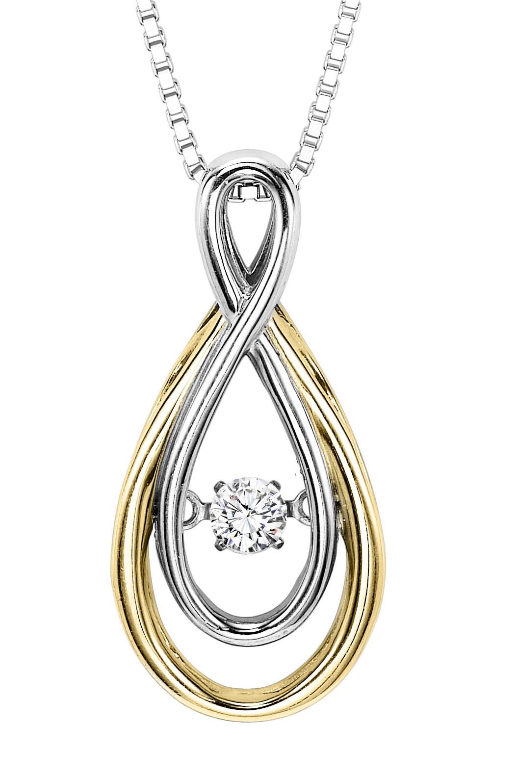 Rhythm of Love Pendant in 14K Yellow & White Gold - 1/10 ctw / ROL1008y
