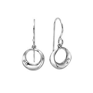 Silver Diamond Earrings / SER2048