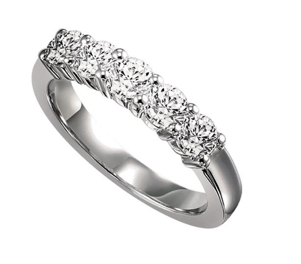 1/2 ctw Five Stone Diamond Ring in 14K White Gold/SS5077W 
