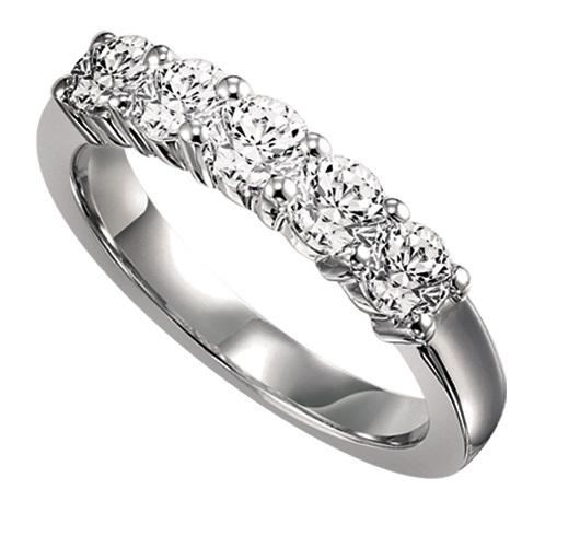 1 ctw Five Stone Diamond Ring in 14K White Gold/SS5079W