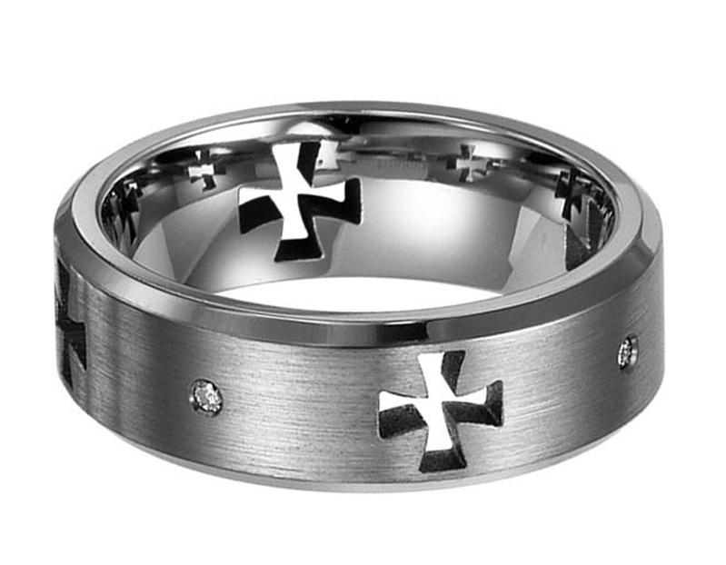 Men's Diamond Ring in Titanium/TI1006
