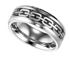 Men's Ring in Stainless Steel and Carbon Fiber/TS1046