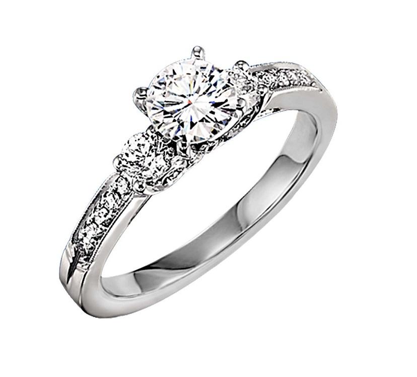1/3 ctw Diamond Engagement Ring in 14K White Gold/WB5562E