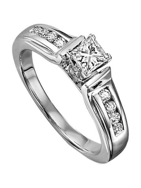 14K White Gold Diamond Engagement 1/7 ctw : WB5631E Semi