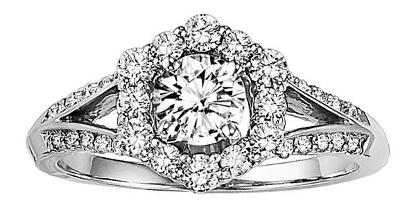 14K white Gold Diamond Engagement  Ring1/2 ctw : WB5689E Semi