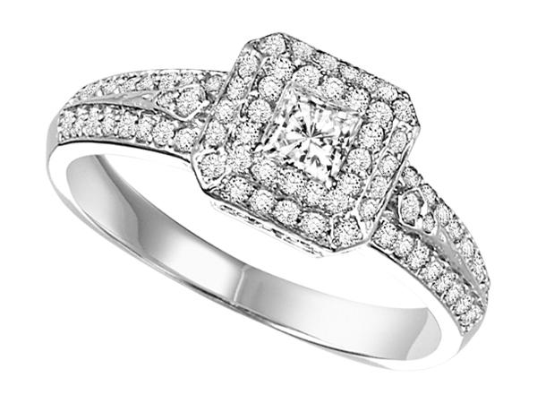 Engagement Ring with 1/2 ct Center Stone:WB5756E-Semi