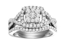 1 ctw Diamond Bridal Set in 14K White Gold/WB5764E