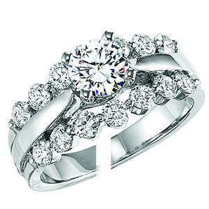 White Gold Diamond Engagement ring 1 ctw :WB5783E