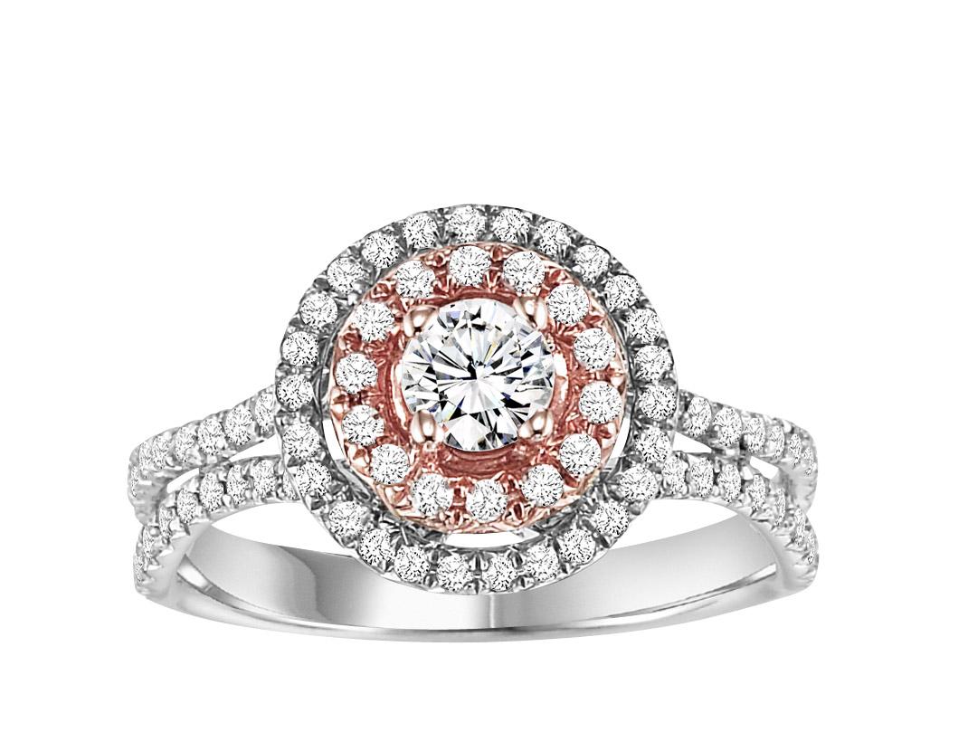 14K White Gold 1 ctw Diamond Engagement Ring :WB5850E