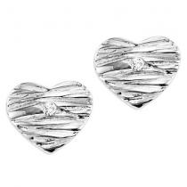 Silver Diamond Earrings / SER3006