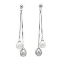 Silver F/W Pearl Earrings/129E01WG