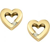Silver 14 Kt Gold Vermeil Diamond Earrings / SER2013Y