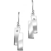 Silver Diamond Earrings / SER3008