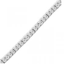 14K White Gold 2 ctw Diamond Bracelet / B209-2ct