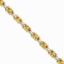 14K Gold Diamond & Citrine Bracelet : B213WCA