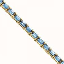 14K Gold & Blue Topaz Bracelet : B230YB