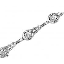 Silver Diamond Bracelet / FB1023