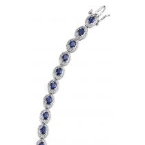 Silver Diamond & Sapphire Bracelet/FB1068