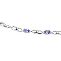 Silver Diamond & Tanzanite Bracelet/FB1098