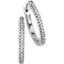 Silver Diamond Earrings /FE1017
