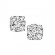 1 ctw Diamond Earrings in 14K White Gold /FE1097AW