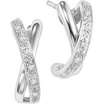Diamond Earrings in 10K White Gold /FE1109